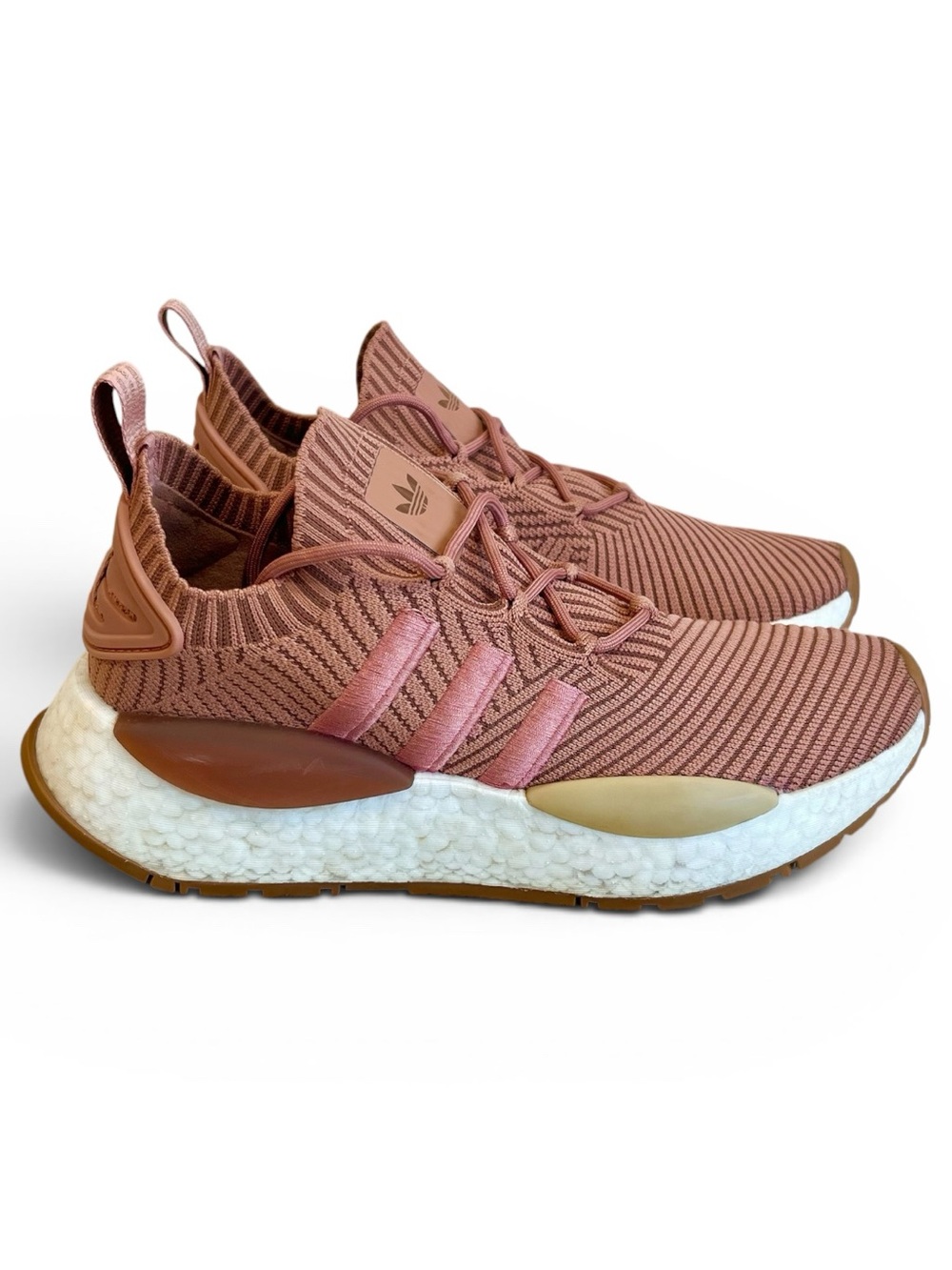 Adidas NMD_W1 Clay Strata Pink Knit Boost Sneakers Shoes Women’s 9.5 GUC